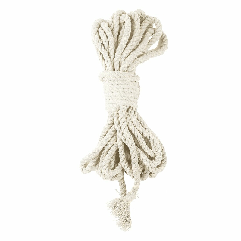 Хлопковая веревка BDSM 8 метров, 6 мм, цвет белый