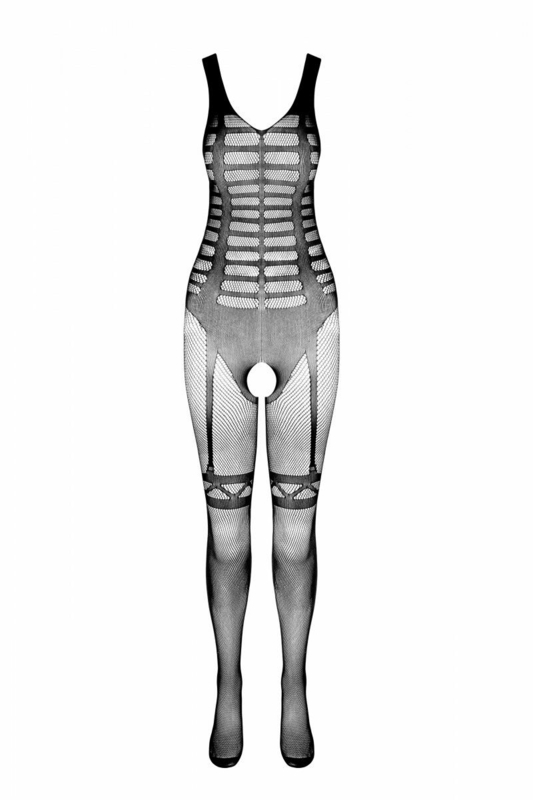 Сетчатый телесный бодистокинг-боди с симметричным рисунком Casmir CA005, фото №6