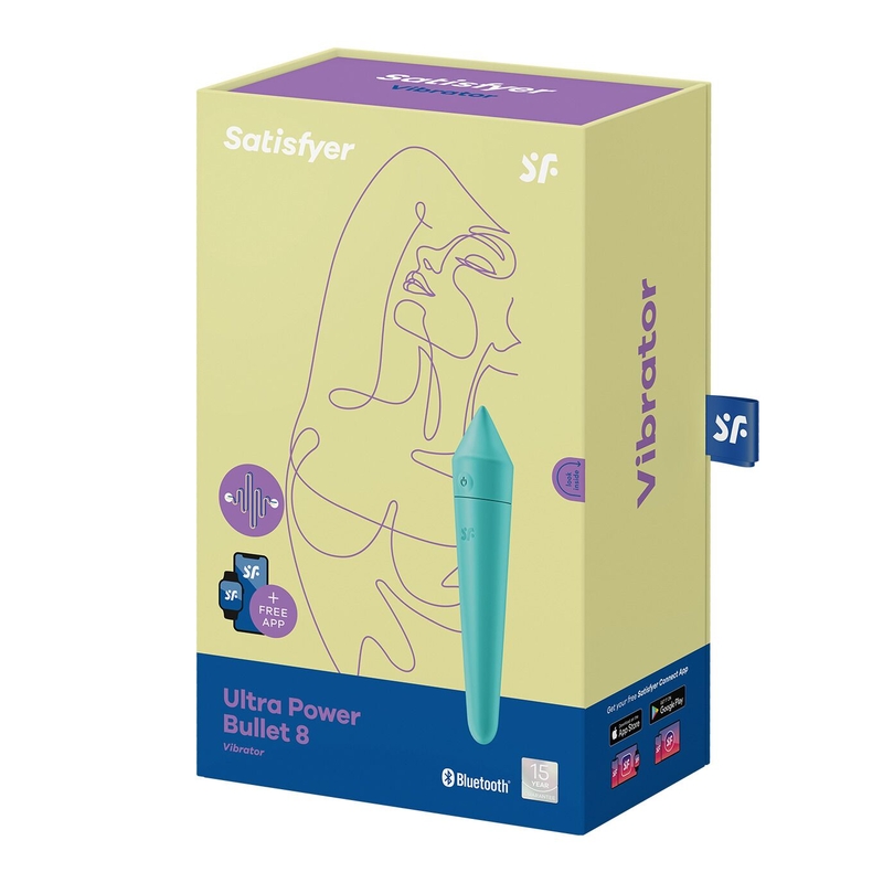 Смарт мини-вибратор Satisfyer Ultra Power Bullet 8 Turquoise, numer zdjęcia 7