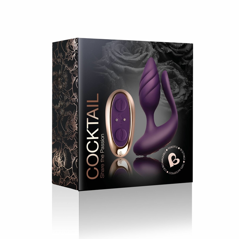 Анально-вагинальный вибратор для пар Rocks Off Cocktail Purple (мятая упаковка!!!), numer zdjęcia 7