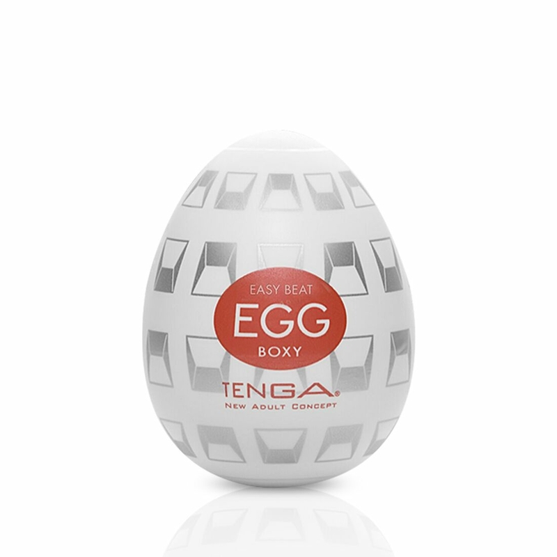 Мастурбатор-яйцо Tenga Egg Boxy с геометрическим рельефом, фото №2