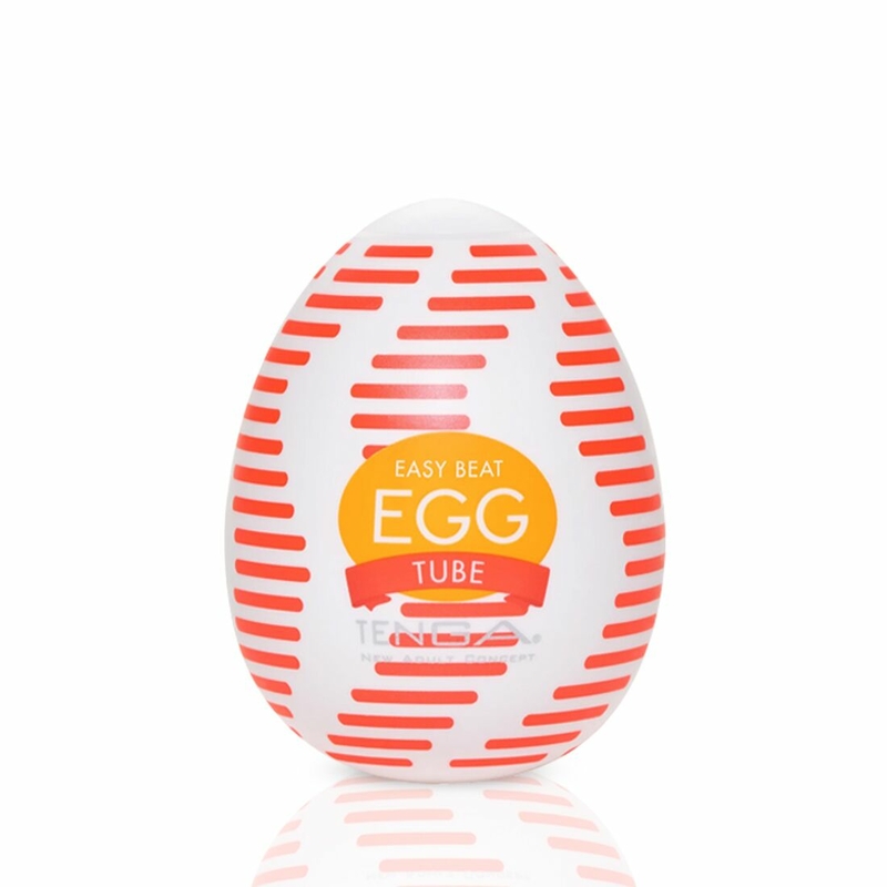 Мастурбатор-яйцо Tenga Egg Tube, рельеф с продольными линиями, фото №2