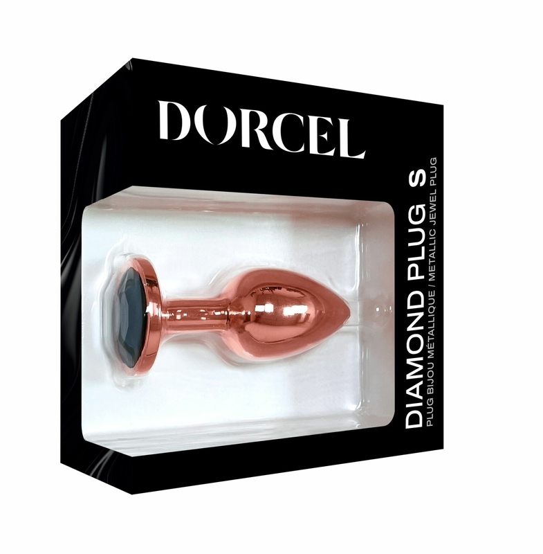 Металлическая анальная пробка с украшением в виде кристалла Dorcel - Diamond Plug Rose Gold S, фото №6