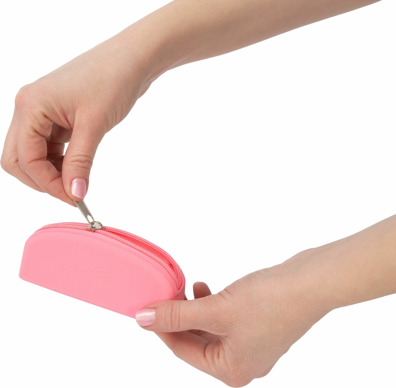 Сумка для хранения секс-игрушек PowerBullet - Silicone Storage Zippered Bag Pink, фото №3