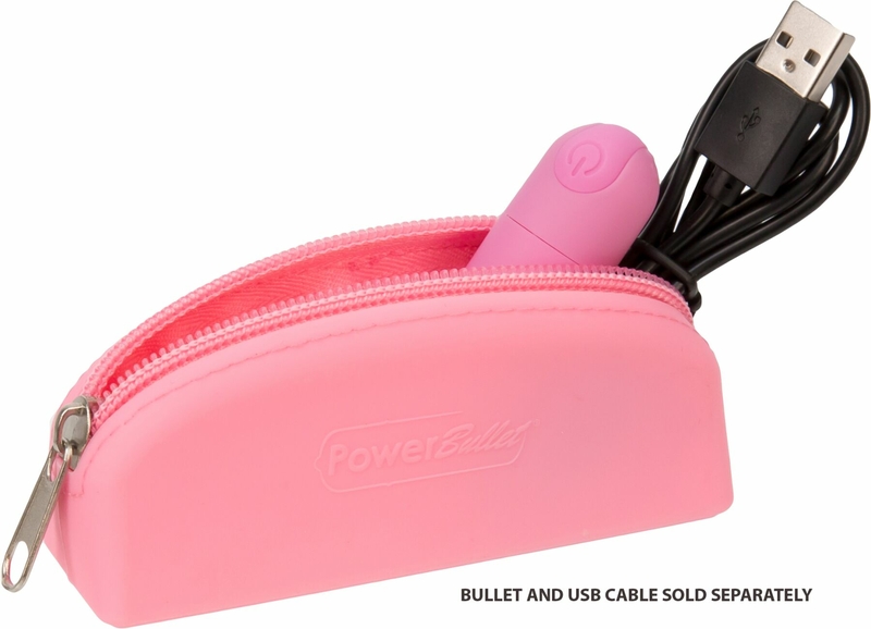 Сумка для хранения секс-игрушек PowerBullet - Silicone Storage Zippered Bag Pink, фото №5