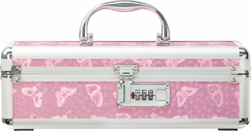 Кейс для зберігання секс-іграшок BMS Factory - The Toy Chest Lokable Vibrator Case Pink з кодовим за, фото №2