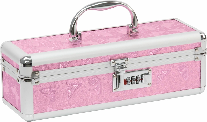 Кейс для зберігання секс-іграшок BMS Factory - The Toy Chest Lokable Vibrator Case Pink з кодовим за, numer zdjęcia 3