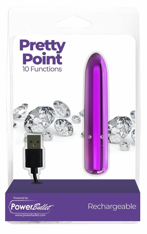Вибропуля PowerBullet - Pretty Point Rechargeable Bullet Purple, numer zdjęcia 6