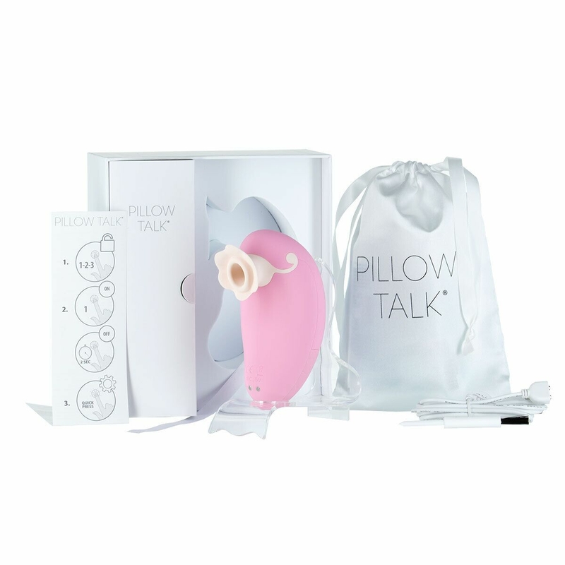 Роскошный вакуумный клиторальный стимулятор Pillow Talk - Dreamy Pink с кристаллом Swarovski, фото №6