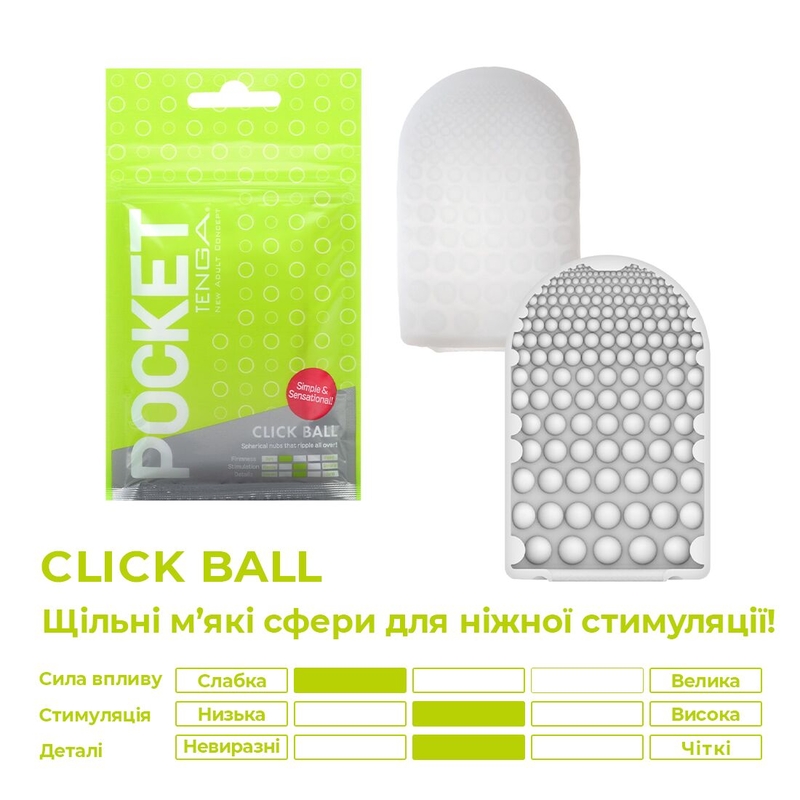 Мастурбатор TENGA Pocket Click Ball, numer zdjęcia 4