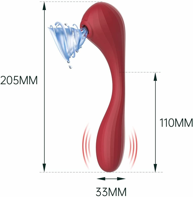 Вакуумный вагинально-клиторальный стимулятор Magic Motion Bobi Red, управление со смартфона, фото №9