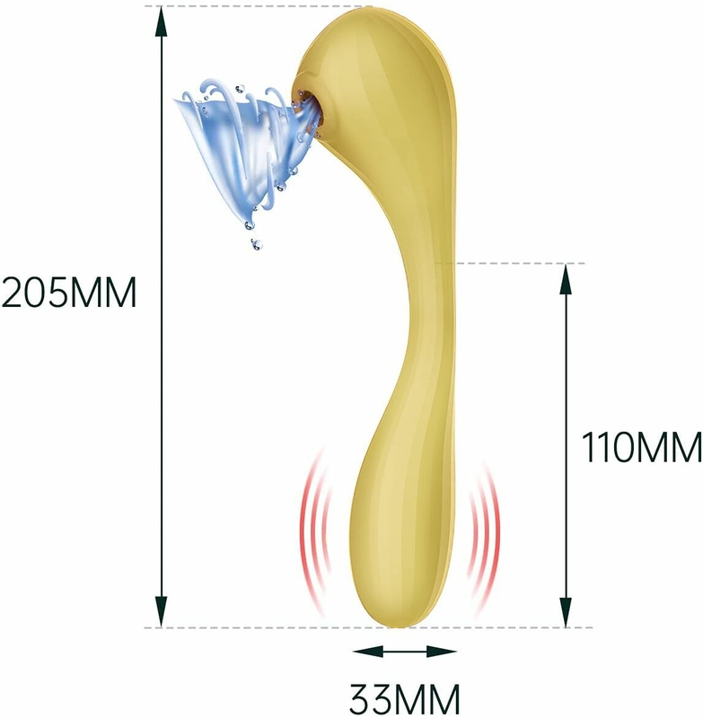 Вакуумный вагинально-клиторальный стимулятор Magic Motion Bobi Yellow, управление со смартфона, numer zdjęcia 3