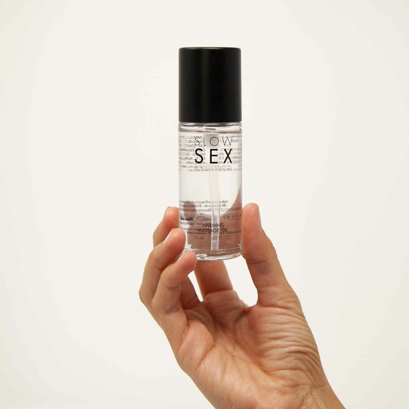 Разогревающее съедобное массажное масло Bijoux Indiscrets Slow Sex Warming massage oil, фото №4