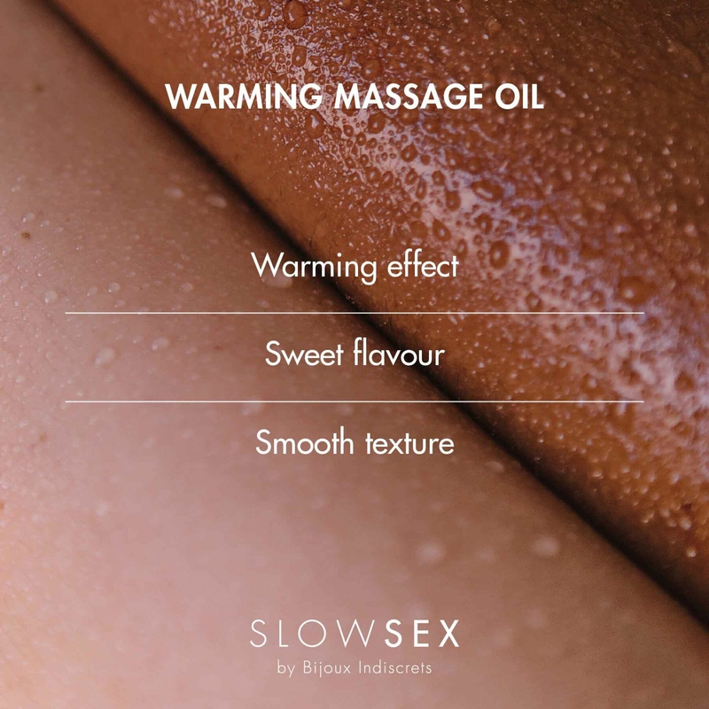 Разогревающее съедобное массажное масло Bijoux Indiscrets Slow Sex Warming massage oil, numer zdjęcia 5
