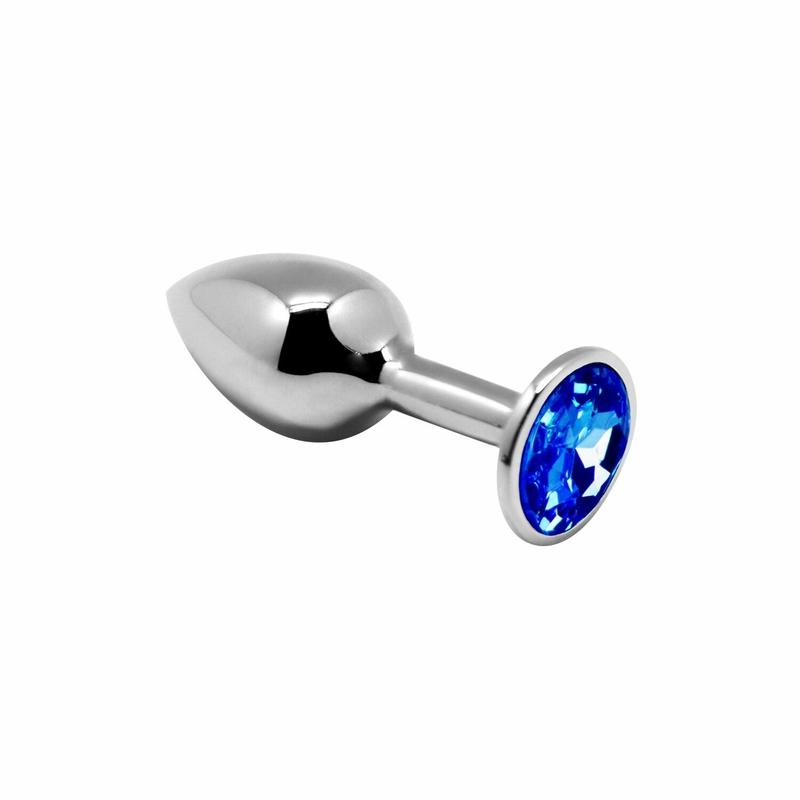 Металлическая анальная пробка с кристаллом Alive Mini Metal Butt Plug Blue S, numer zdjęcia 2