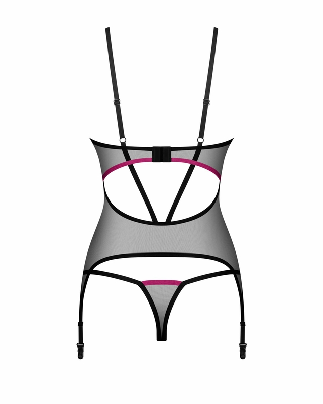 Корсет Obsessive Novenes corset & thong XS/S, numer zdjęcia 6