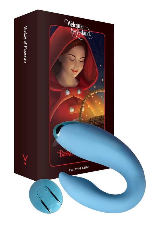 Вибратор для пар FairyGasm PleasureBerry blue, зарядный кейс, пульт ДУ, numer zdjęcia 2