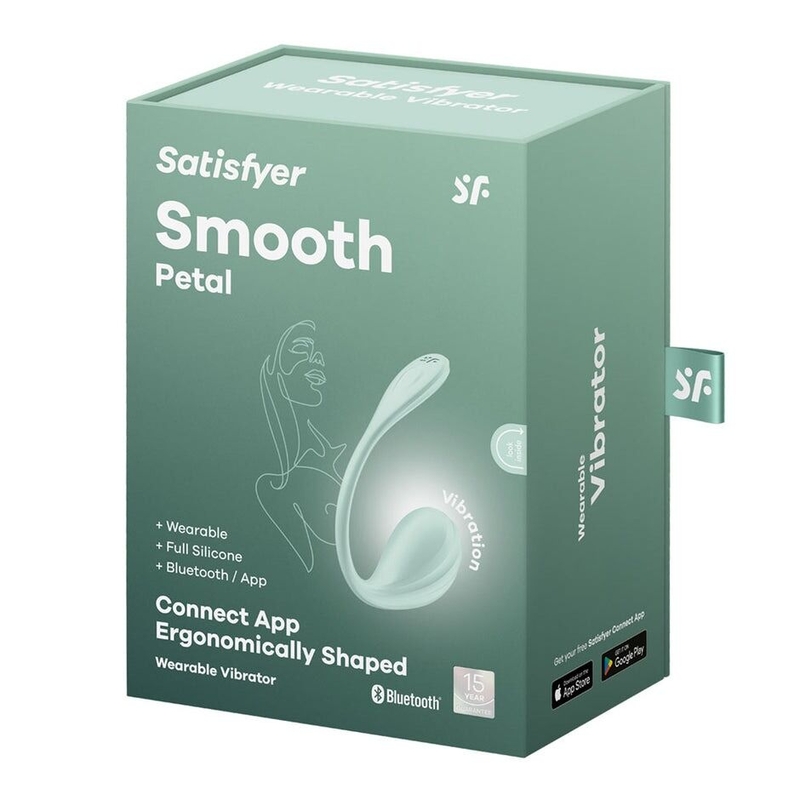 Смарт-виброяйцо Satisfyer Smooth Petal Connect App Mint, фото №10