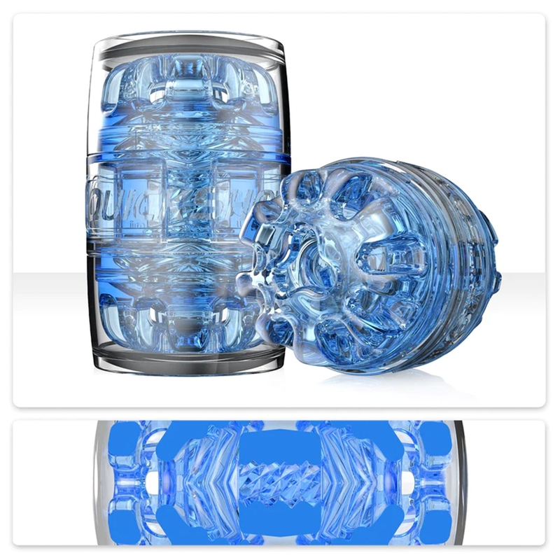 Мастурбатор Fleshlight Quickshot Turbo Blue Ice, компактный, отлично для пар и минета, фото №2