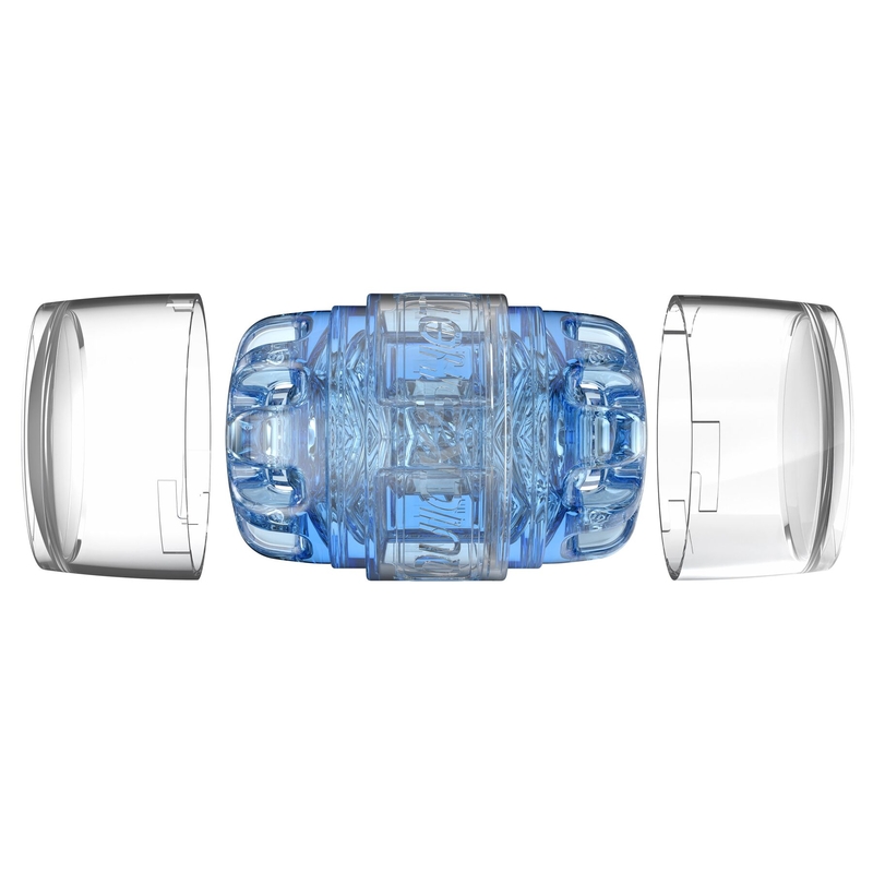 Мастурбатор Fleshlight Quickshot Turbo Blue Ice, компактный, отлично для пар и минета, фото №6