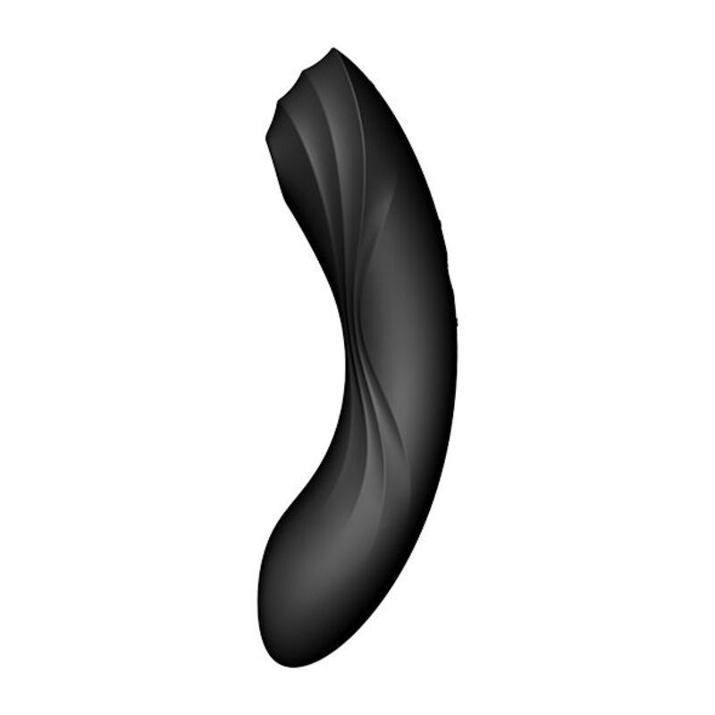 Вакуумный стимулятор с вибрацией Satisfyer Curvy Trinity 4 Black, numer zdjęcia 3