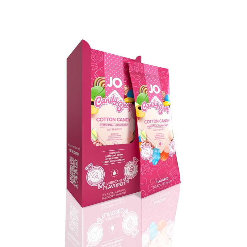 Набор лубрикантов Foil Display Box – JO H2O Lubricant – Cotton Candy – 12 x 10ml, фото №2