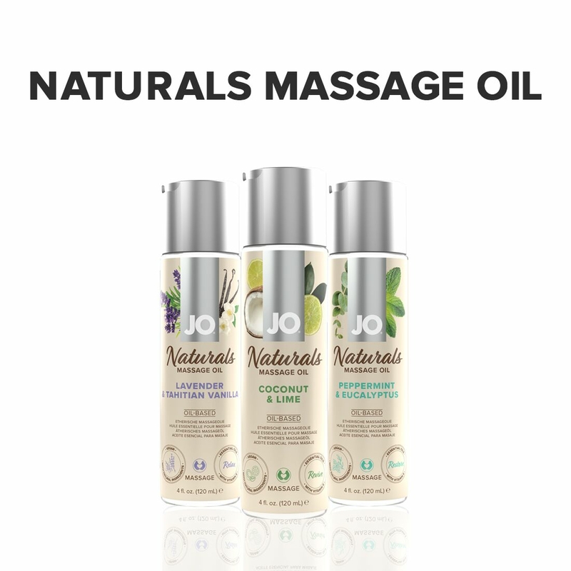 Массажное масло JO Naturals Massage Oil Coconut&Lime с натуральными эфирными маслами 120мл, фото №6
