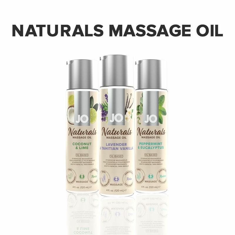 Массажное масло System JO – Naturals Massage Oil – Lavender & Vanilla с натуральными эфирными маслам, фото №6