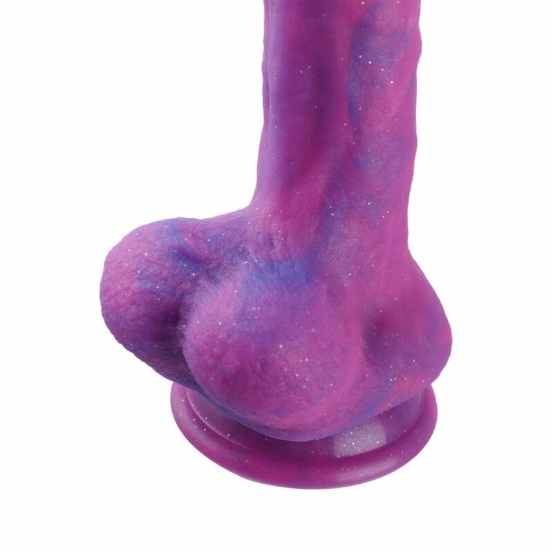 Фаллоимитатор 8.2″ с вибрацией для секс-машин Hismith Purple Silicone Dildo with Vibe, KlicLok, numer zdjęcia 6