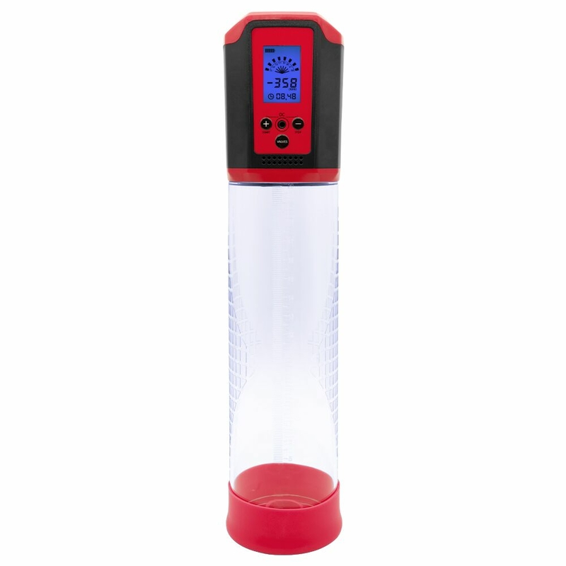 Автоматическая вакуумная помпа Men Powerup Passion Pump Red, LED-табло, перезаряжаемая, 8 режимов, фото №2