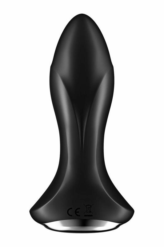 Анальная смарт-вибропробка с жемчужным массажем Satisfyer Rotator Plug 1+ Black, numer zdjęcia 8