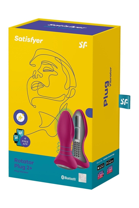 Анальная смарт вибропробка с жемчужным массажем Satisfyer Rotator Plug 2+ Violet, numer zdjęcia 10