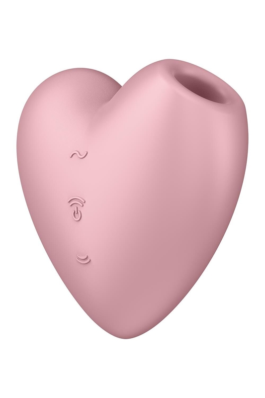 Вакуумный стимулятор-сердечко с вибрацией Satisfyer Cutie Heart Light Red, numer zdjęcia 2