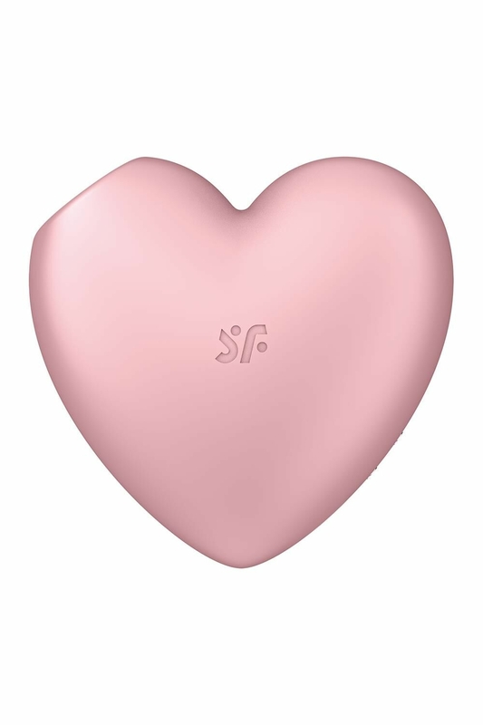 Вакуумный стимулятор-сердечко с вибрацией Satisfyer Cutie Heart Light Red, фото №5