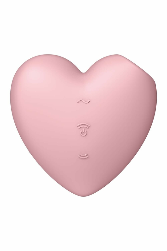 Вакуумный стимулятор-сердечко с вибрацией Satisfyer Cutie Heart Light Red, фото №7