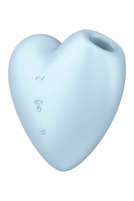 Вакуумный стимулятор-сердечко с вибрацией Satisfyer Cutie Heart Blue, numer zdjęcia 2