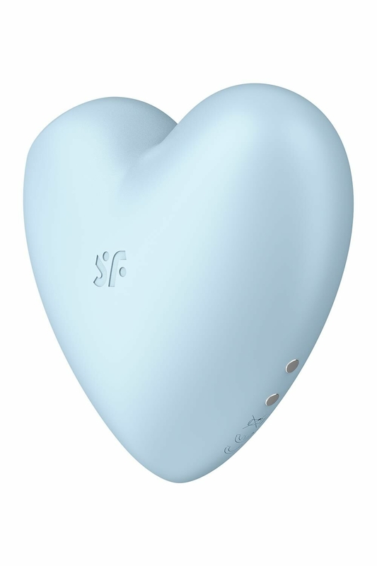Вакуумный стимулятор-сердечко с вибрацией Satisfyer Cutie Heart Blue, фото №6