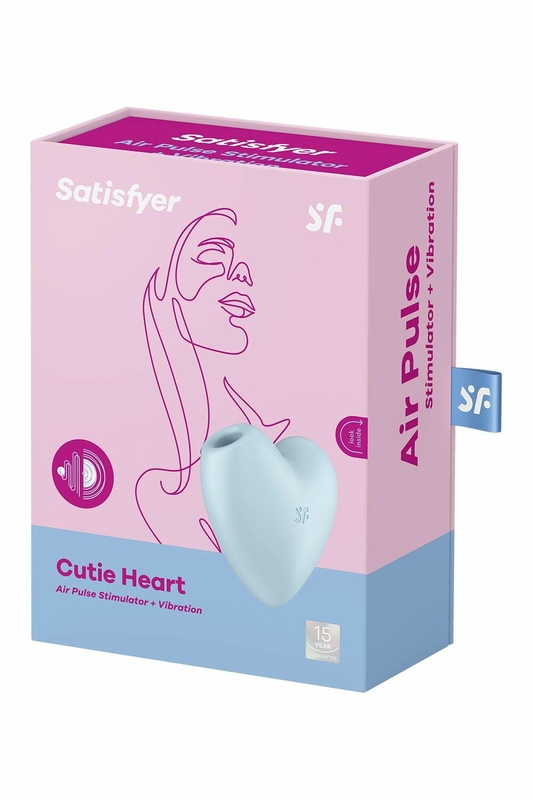 Вакуумный стимулятор-сердечко с вибрацией Satisfyer Cutie Heart Blue, фото №8