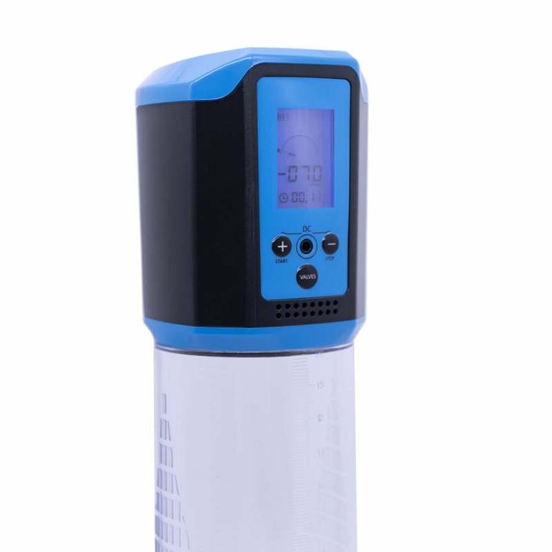 Автоматическая вакуумная помпа Men Powerup Passion Pump Blue, LED-табло, перезаряжаемая, 8 режимов, фото №5
