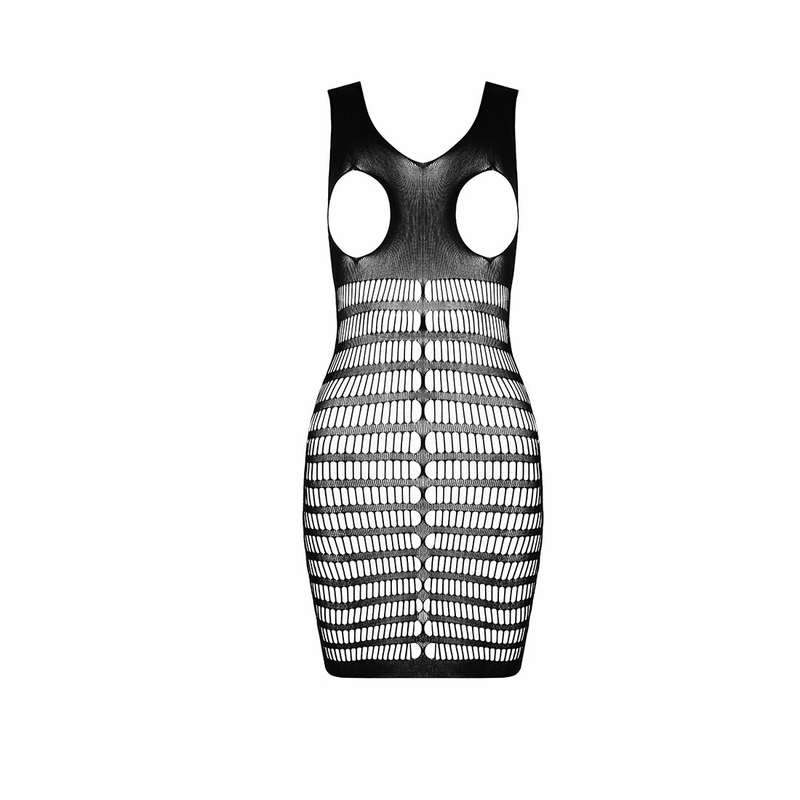 Бодистокинг-платье с открытой грудью Passion BS092 black, numer zdjęcia 4