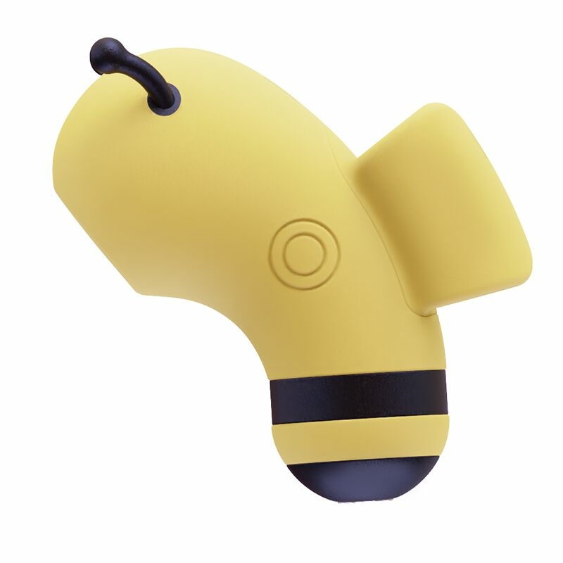 Вакуумный стимулятор с микротоками CuteVibe Beebe Yellow, на палец, numer zdjęcia 4
