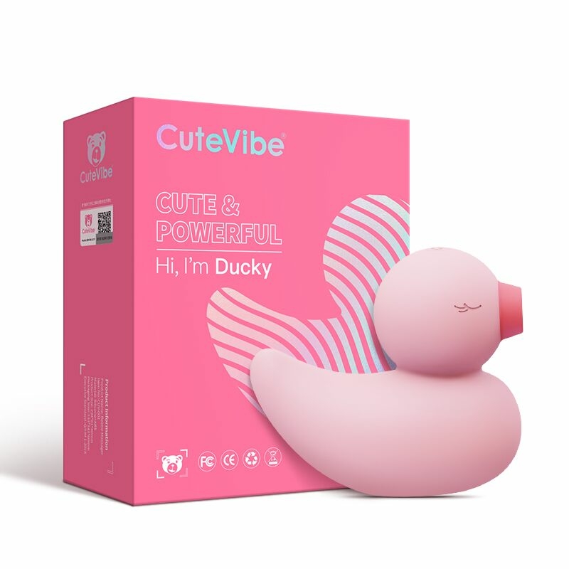 Вакуумный вибратор-уточка CuteVibe Ducky Pink, photo number 5