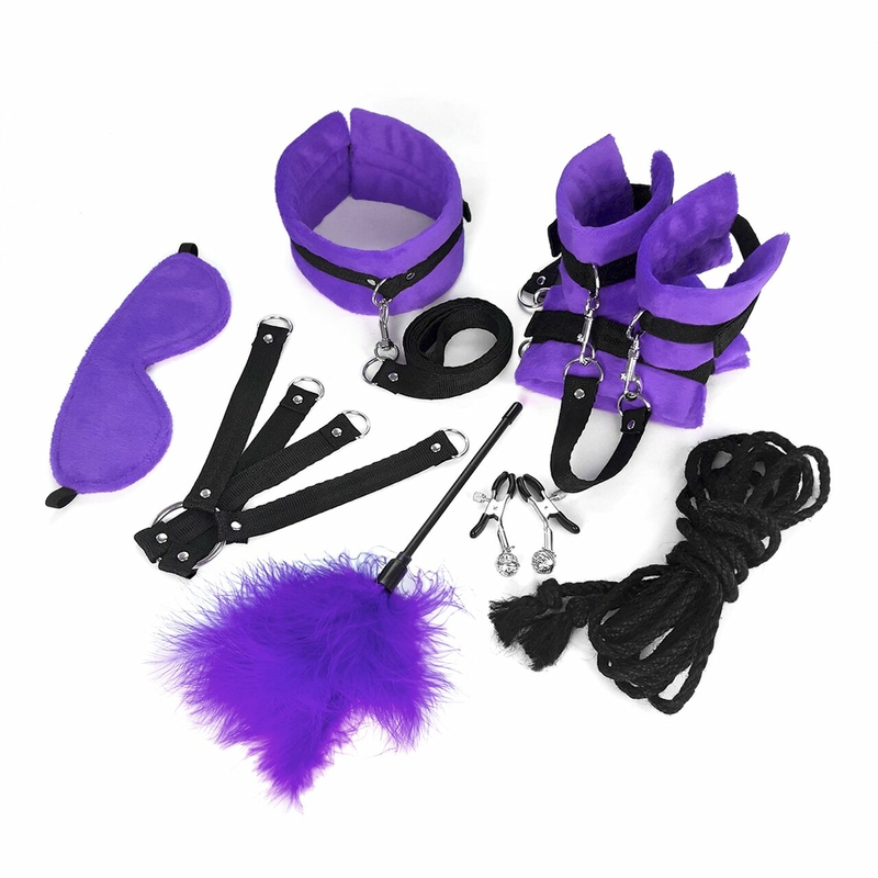 Набор БДСМ Art of Sex - Soft Touch BDSM Set, 9 предметов, Фиолетовый, numer zdjęcia 3