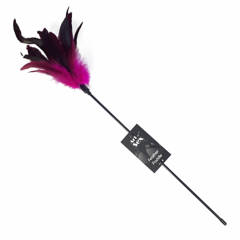 Щекоталка темно-розовый Art of Sex - Feather Paddle, перо молодого петуха, фото №2