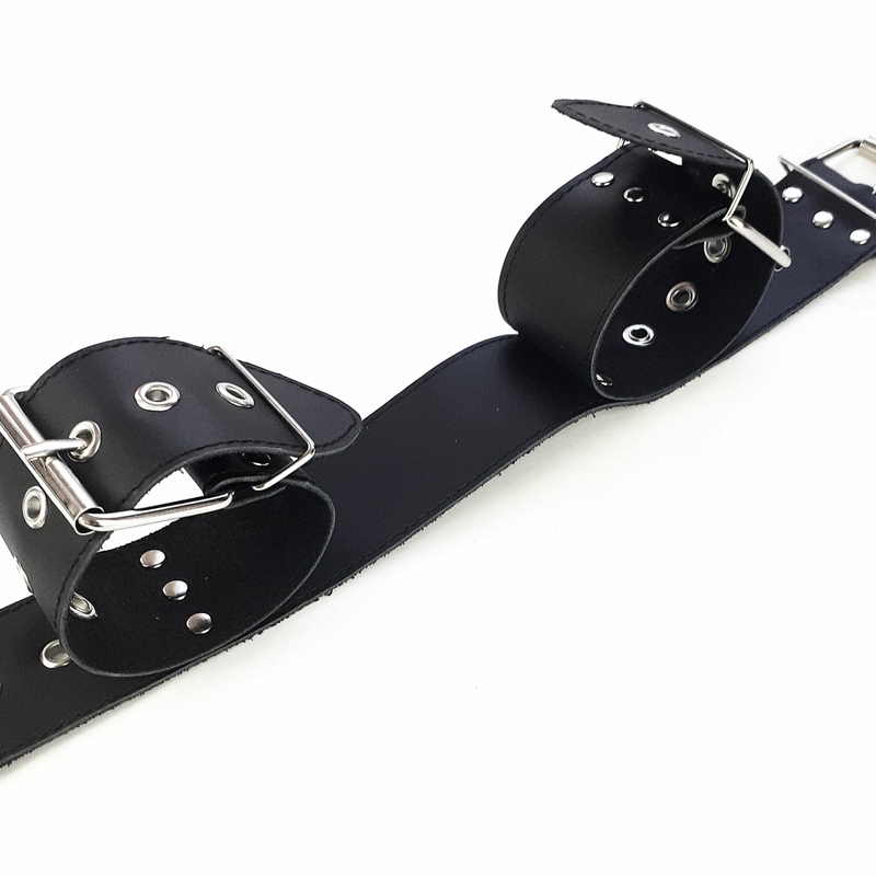 Ошейник с наручниками из натуральной кожи Art of Sex - Bondage Collar with Handcuffs, numer zdjęcia 7