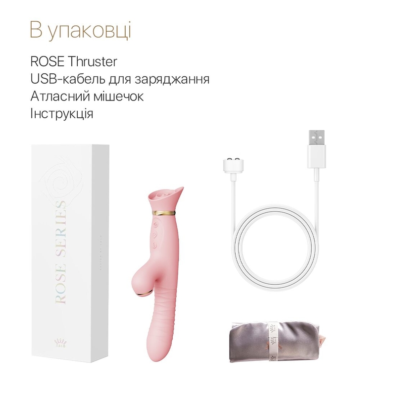 Пульсатор-вибратор с вакуумной стимуляцией клитора Zalo - ROSE Thruster Strawberry Pink, numer zdjęcia 8