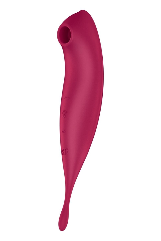 Смарт-вибратор для клитора с вакуумной стимуляцией Satisfyer Twirling Pro+ dark red, фото №3