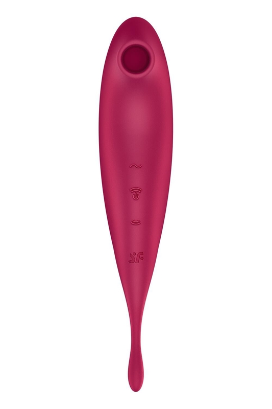 Смарт-вибратор для клитора с вакуумной стимуляцией Satisfyer Twirling Pro+ dark red, фото №4