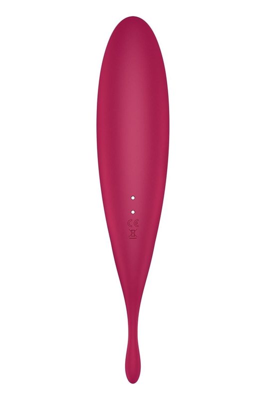 Смарт-вибратор для клитора с вакуумной стимуляцией Satisfyer Twirling Pro+ dark red, фото №6