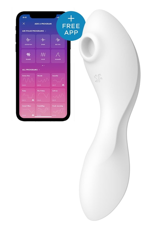 Вакуумный смарт-стимулятор с вибрацией Satisfyer Curvy Trinity 5 (White), управление со смартфона, numer zdjęcia 2